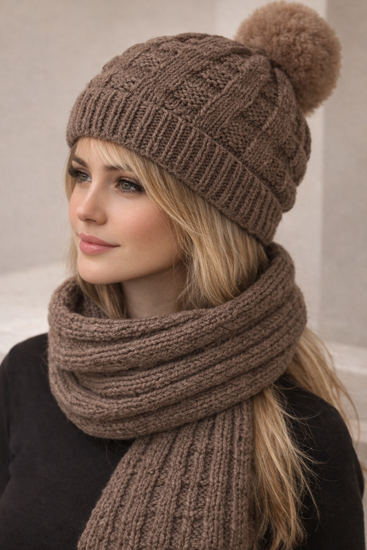 Beanie With Matching Scarf