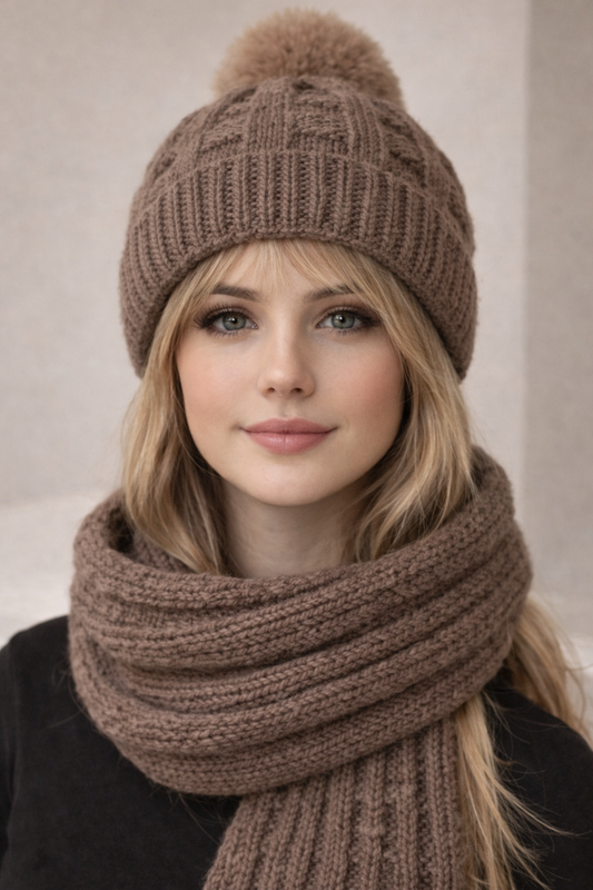 Beanie With Matching Scarf